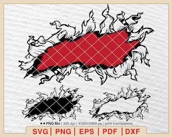 Maglietta strappata SVG: Design strappabile (download digitale)
