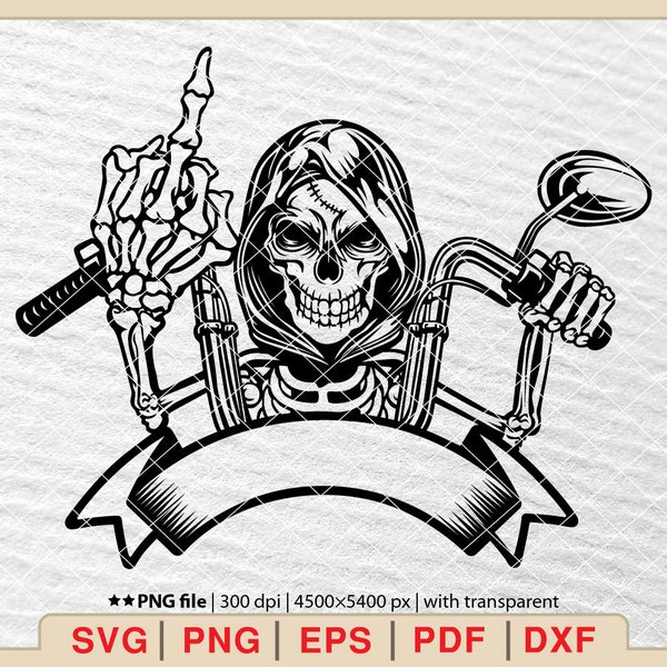 Biker Skull SVG, Biker Riding Svg, Skull svg, Rider Svg, Svg de moto, Biker Shirt Svg, Skeleton Rider Svg, Motorcycle Skull Svg [EP-526]