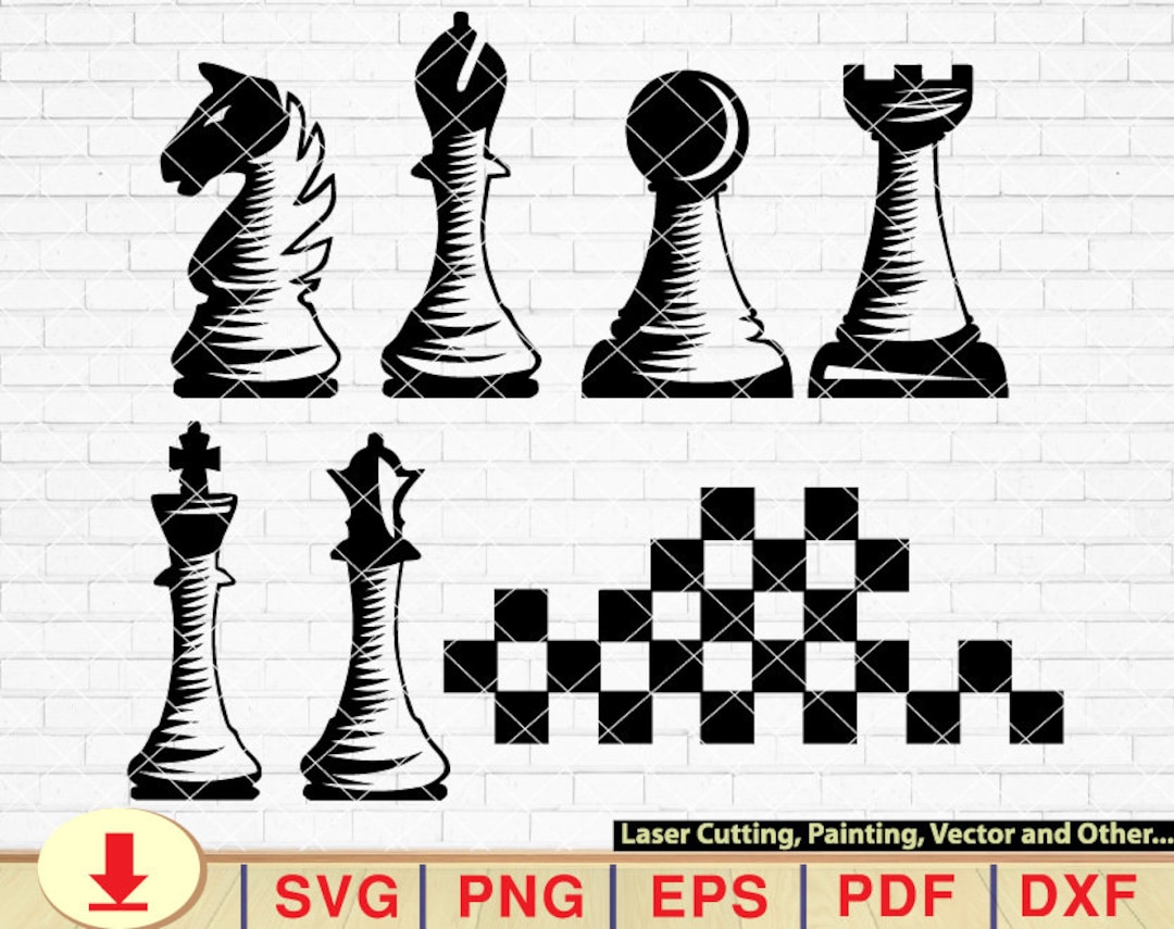 Chess Pieces SVG PNG JPG Cut Files Graphic by kaybeesvgs