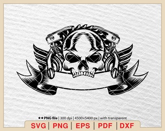 Motorcycle svg,motorbike svg,motor bike svg,motorcycle cricut file,Biker Skull Svg File,Files for cricut Svg,Png,Svg,Pdf,Dxf [EP-83]