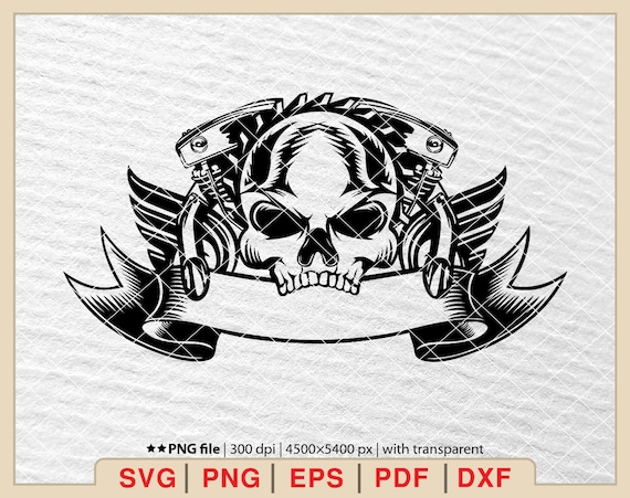 Motorcycle svg,motorbike svg,motor bike svg,motorcycle cricut file,Biker Skull Svg File,Files for cricut Svg,Png,Svg,Pdf,Dxf [EP-83]