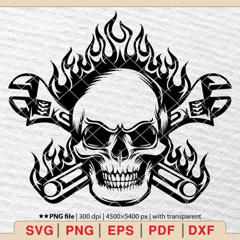 Skull Svg - Etsy
