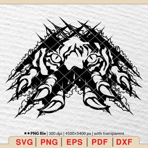 Tiger Scratch Svg, Tiger Claw Svg, Claws Scratches Svg, Scratches Svg, Claw Svg, Fierce Tiger Scratch Svg, Paw Svg, Tiger Svg [EP-340]