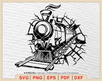 Train svg,Vintage train svg,Retro svg,Train clipart,vintage train,Steam train svg,Files for cricut Svg,Png,Eps,Pdf,Dxf  [EP-103]