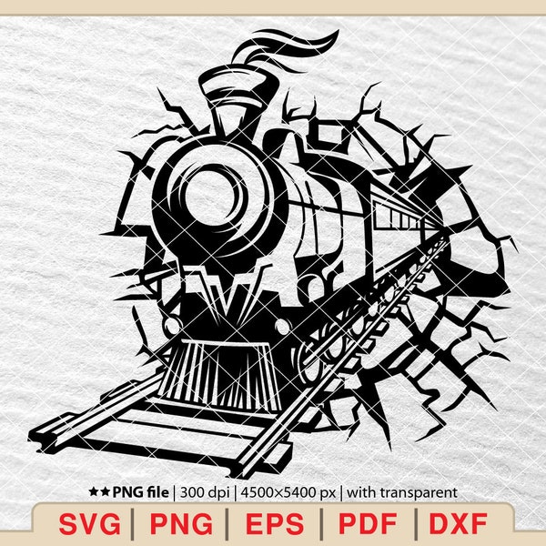 Train svg,Vintage train svg,Retro svg,Train clipart,vintage train,Steam train svg,Files for cricut Svg,Png,Eps,Pdf,Dxf  [EP-103]