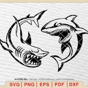 Shark In The Ocean Svg, Shark Svg, Shark Silhouette, Shark Clipart, Shark Face Svg, Shark Fish Svg, Shark Design Svg, Animal Svg [EP-321]