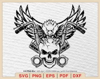 Motorcycle Skull Svg,Motorbike Svg,Motor bike Svg,Motorcycle cricut file,Biker Skull Svg File,Files for cricut Svg,Png,Svg,Pdf,Dxf [EP-87]