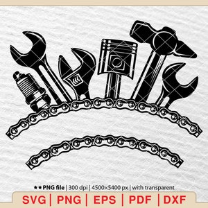 Mechanic Tools SVG: Wrench, Handyman, Repair Logo (Digital Download)