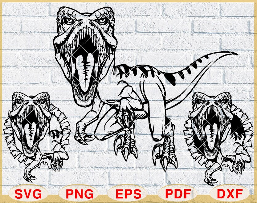 T Rex Scratch Svg Trex Svg Dinosaur Svg Distressed Trex Etsy Australia