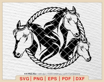 Horse Head Monogram SVG Bundle (Digital Download)