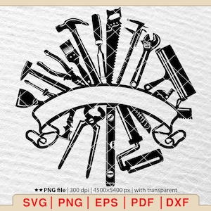 Tools SVG: Mechanic, Carpenter, Contractor Logo (Digital Files)