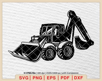 Farm Tractor Svg, Tractor Svg, Tractor Png, Tractor Vector, Tractor Clipart, Tractor Cut File, Farm Svg, Excavator svg [EP-255]
