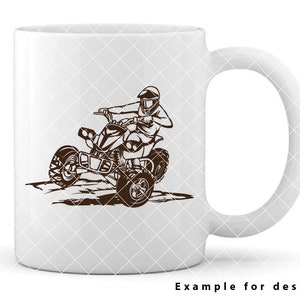 ATV Riding Svg, Atv Quad Bike Svg, 4 Wheeler Man Svg, Quad Bike Svg, 4-Wheeler Svg, Four wheeler Svg, ATV Svg,Atv Silhouette [EP-58] image 6