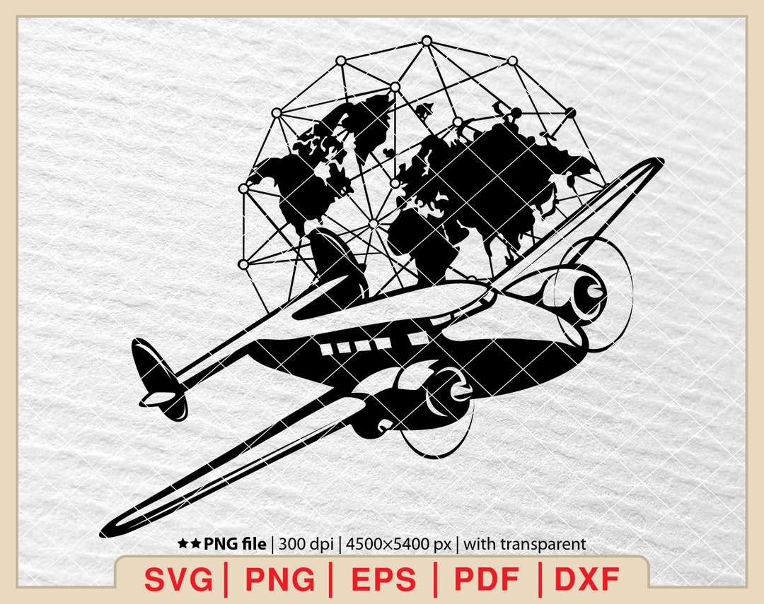 Vintage Airplane Travel SVG Bundle: Vector Cut Files (digital Download ...