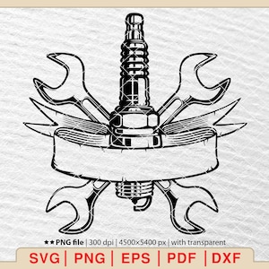 Mechanic Logo SVG: Wrench, Repair Tools, Handyman Design (Digital Files)