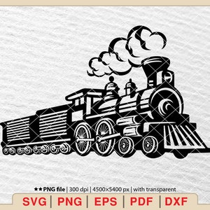 Vintage Steam Train SVG: Locomotive Silhouette (Digital Files)