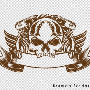 Motorcycle svg,motorbike svg,motor bike svg,motorcycle cricut file,Biker Skull Svg File,Files for cricut Svg,Png,Svg,Pdf,Dxf [EP-83] image 2