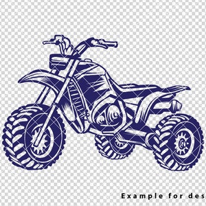 Może przedstawiać: Niebiesko-biała ilustracja tr&oacute;jkołowego motocykla. Motocykl ma duże przednie koło i dwa mniejsze tylne koła. Motocykl jest narysowany w stylizowanym, kresk&oacute;wkowym stylu.