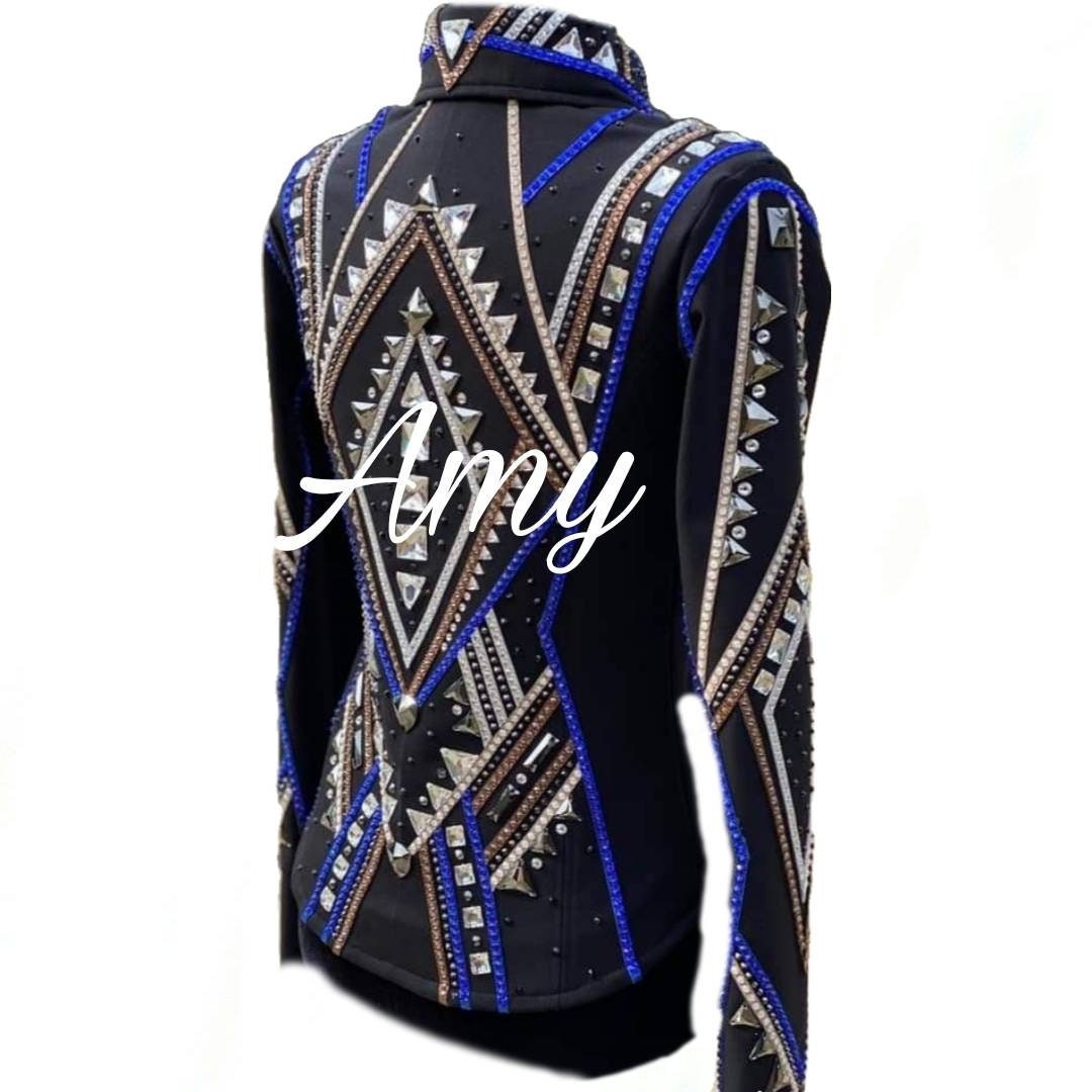 Horsemanship Women Western Show Jacket Starched Fabric. Black Etsy
