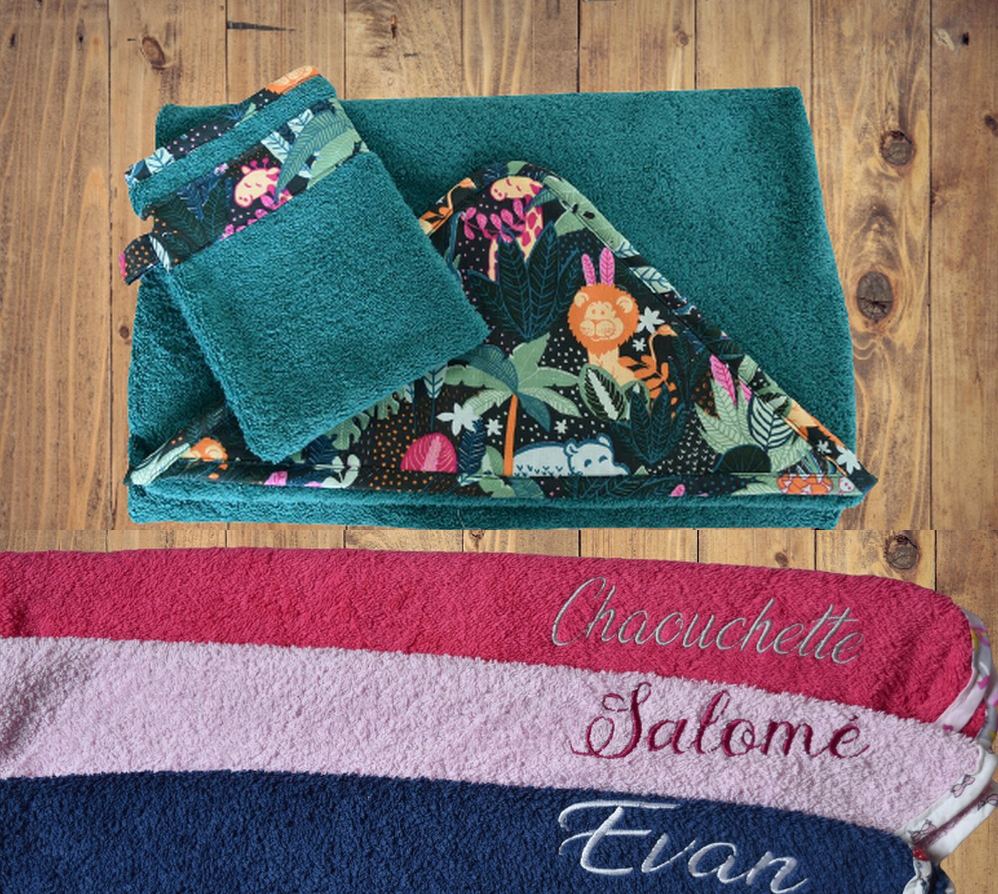 Conjunto de baños de bebé verde esmeralda personalizable | Etsy