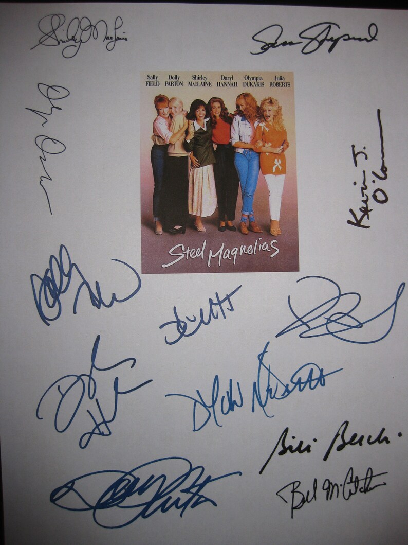 Steel Magnolias Signed Film Movie Script Screenplay X12 Etsy