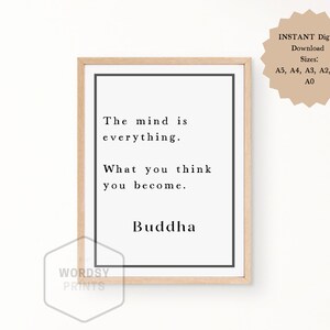 Buddha Quote Digital Printable Poster, Buddha Wall Art, Buddha Print, Buddha Printable, Buddha Motivational Poster, Inspiring Wall Art