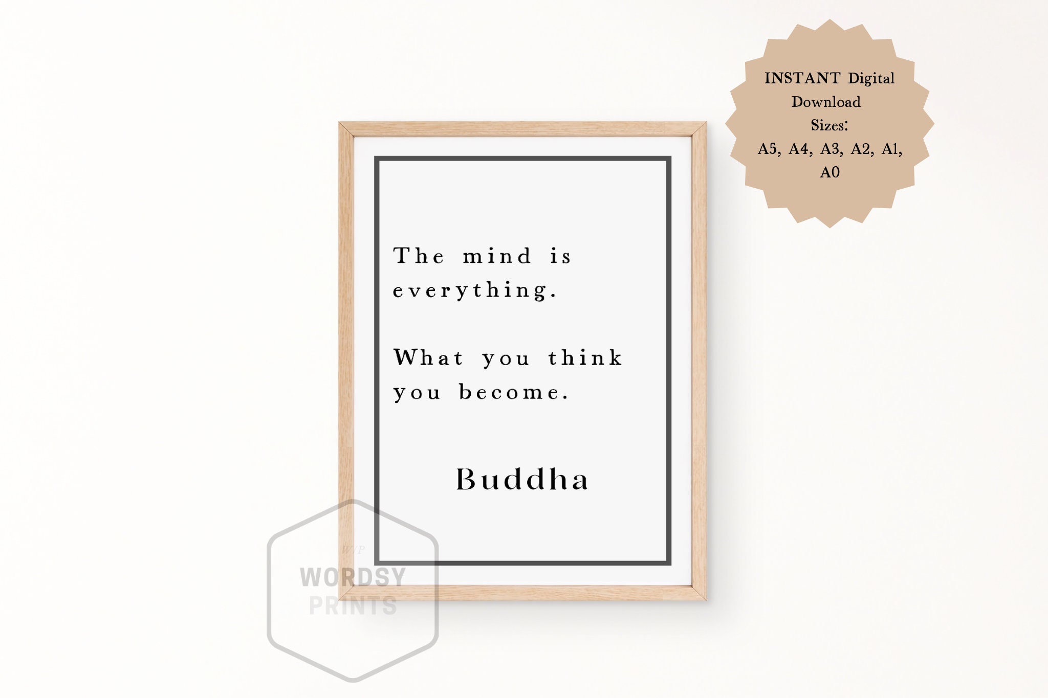 Buddha Quote Digital Printable Poster, Buddha Wall Art, Buddha Print ...