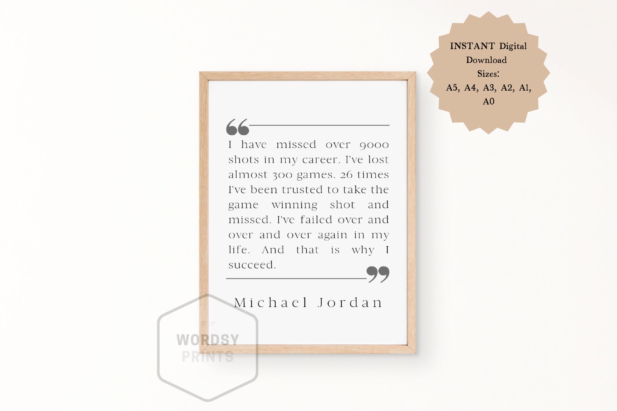 Growth Mindset: Inspirational Poster Quotes - Michael Jordan by  SoFreshSoFourth