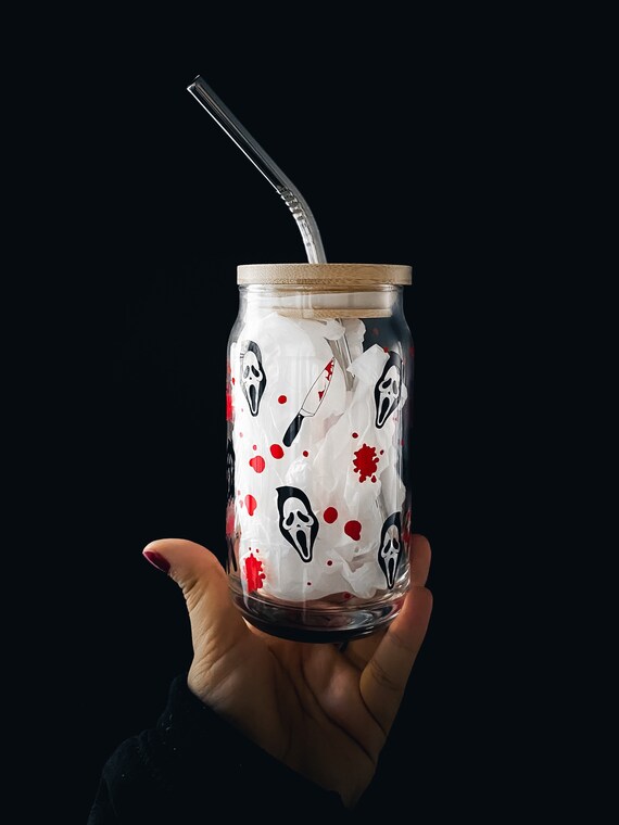 Ghostface Beer Can Glass Etsy
