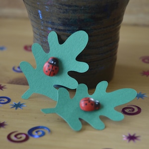 Lucky The Ladybird Pin Badge | Ladybug Pin | Insect | Nature | Lucky Charm | Leaf | Fun Accessory | Lapel Pin