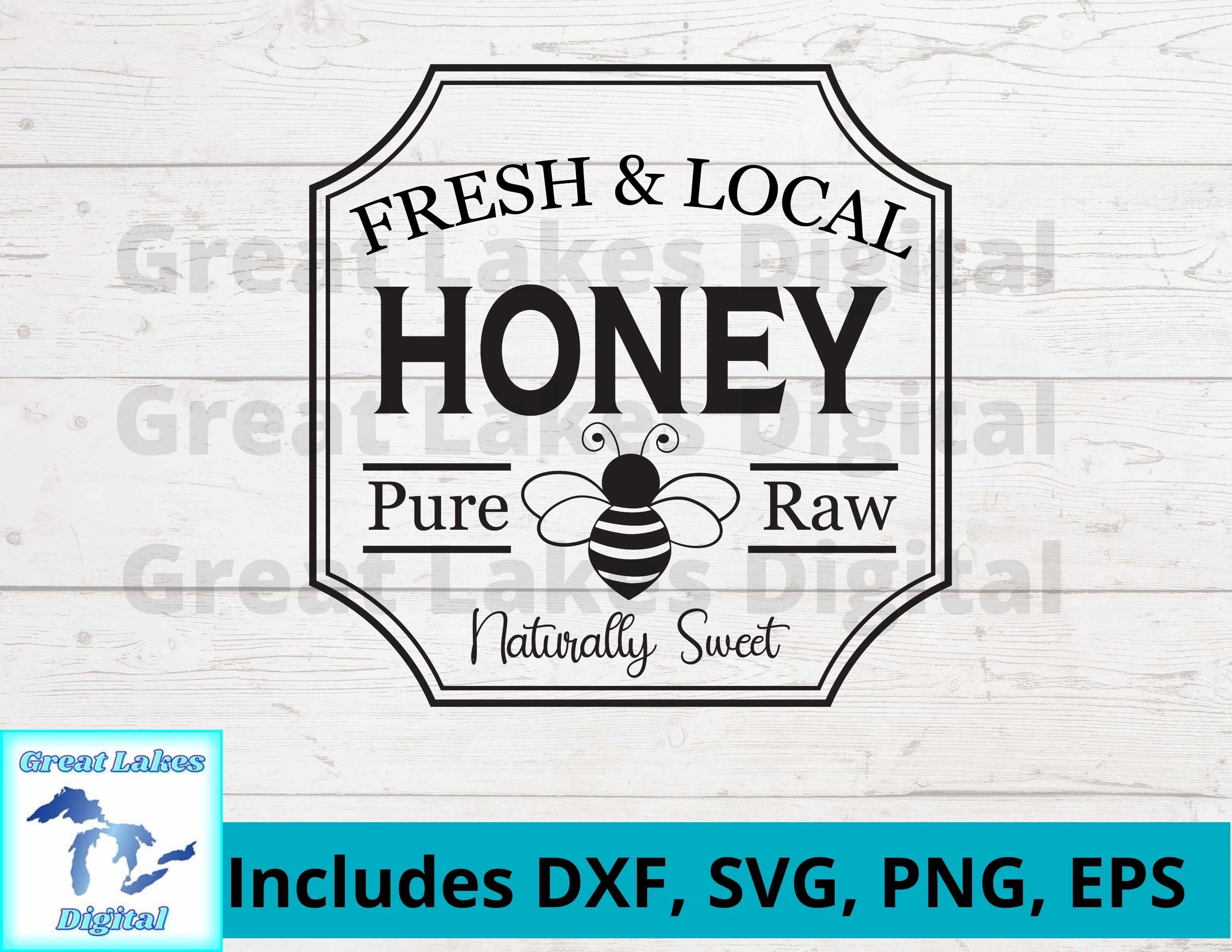 Fresh Local Honey Svg, Dxf, Eps, Png Included Fresh Honey Sign