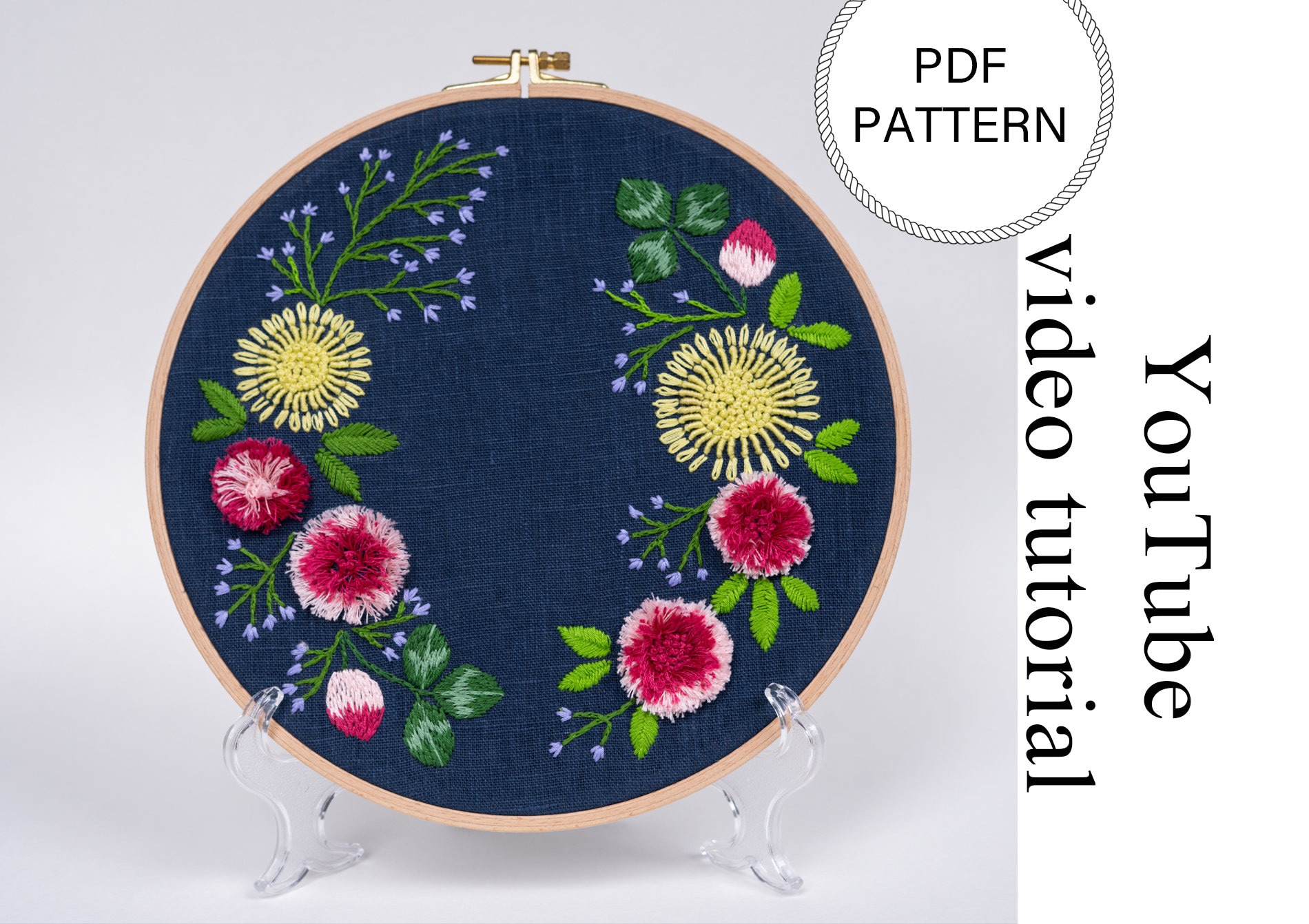 68+ Embroidery Ideas Easy Flowers PNG Pictures