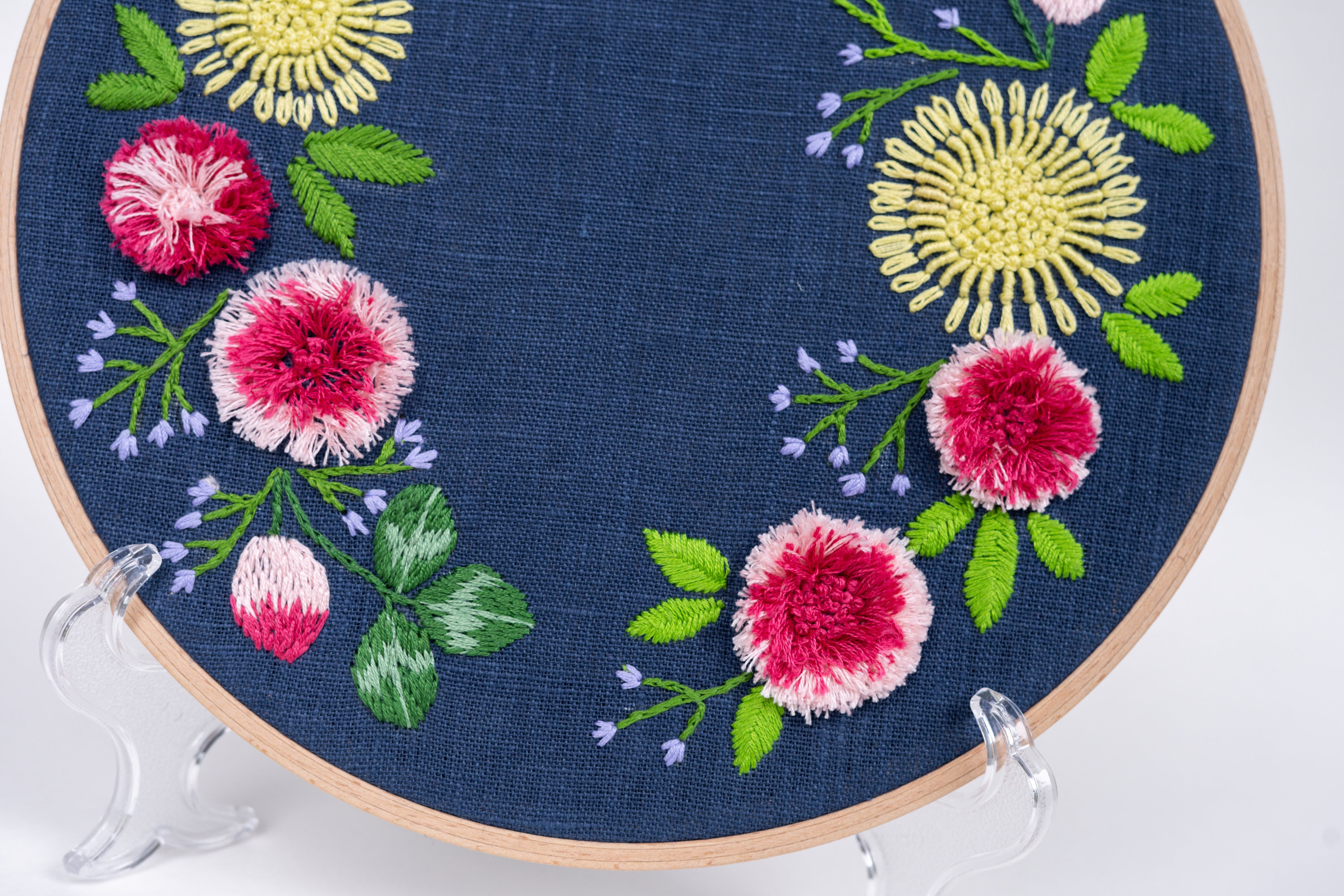 Flower embroidery pattern video tutorial. Blooming flower | Etsy