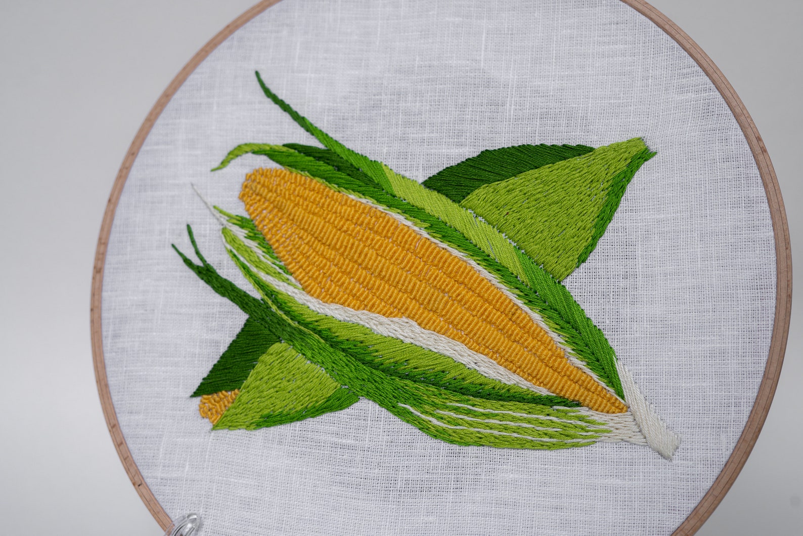 Corn Embroidery/Handmade/Hand embroidery/ wall hanging/flower Etsy