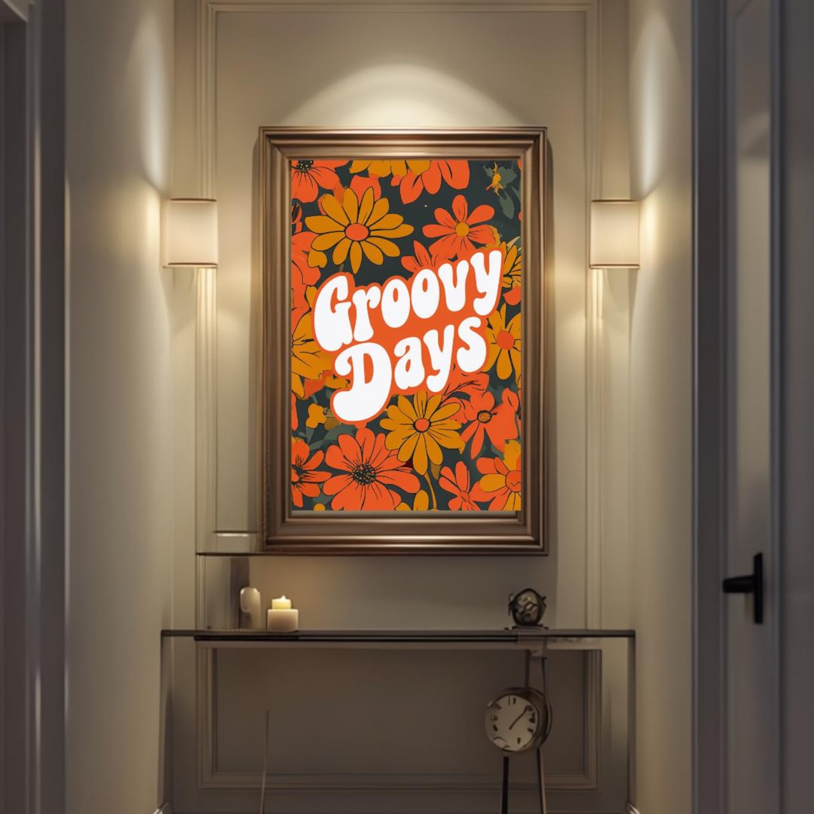 70s Flower Power Print: Groovy Retro Boho Wall Art (digital Download ...