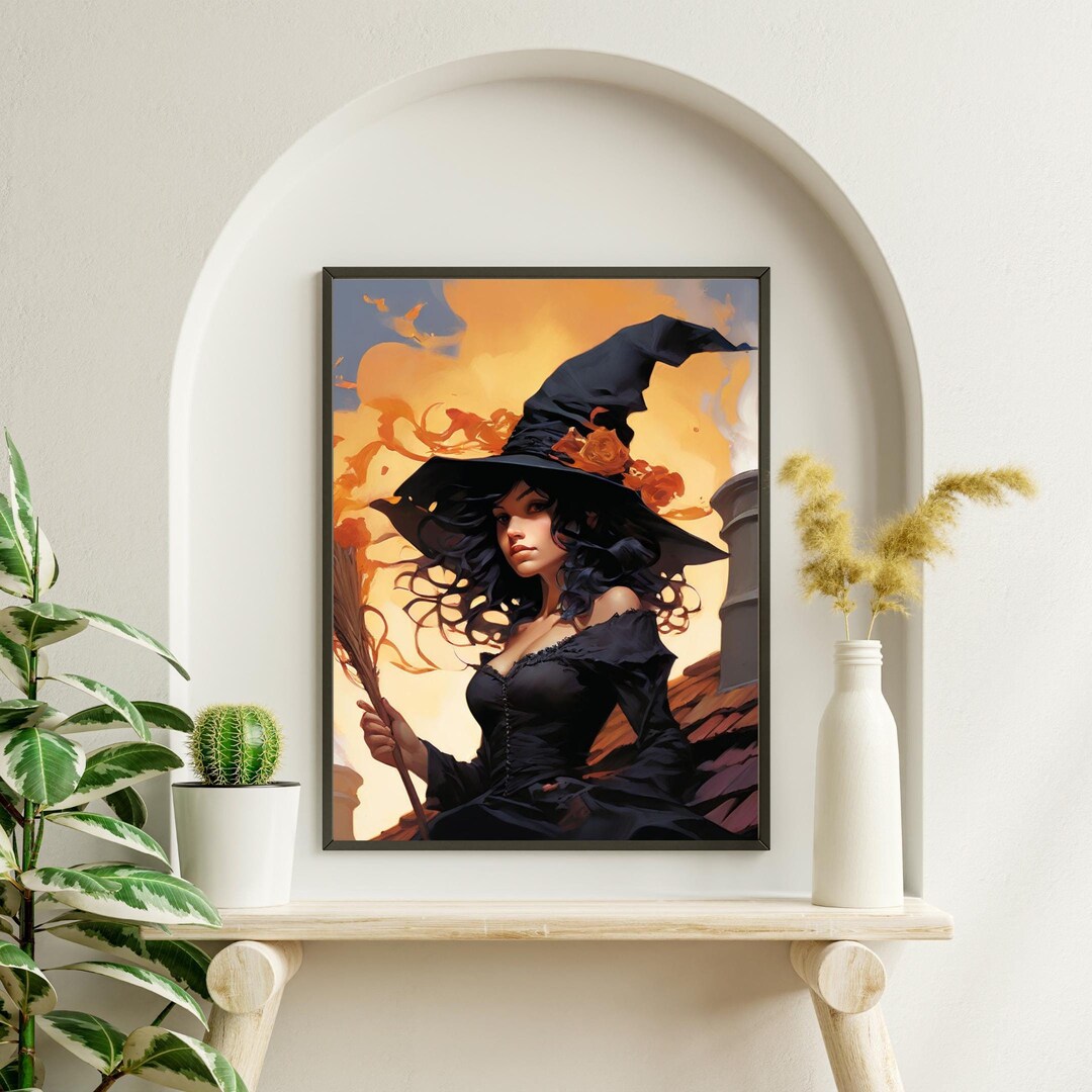 Gothic Witch Art Print | Witchy Halloween Home Decor (digital Download ...