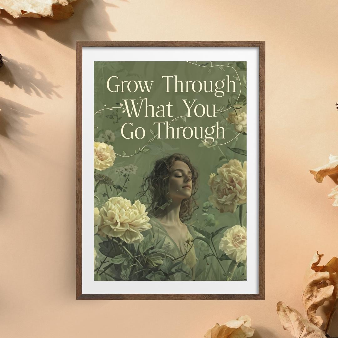 Floral Inspirational Wall Art | Positive Quote - Etsy