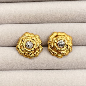 Pendientes vintage Gold Rosette