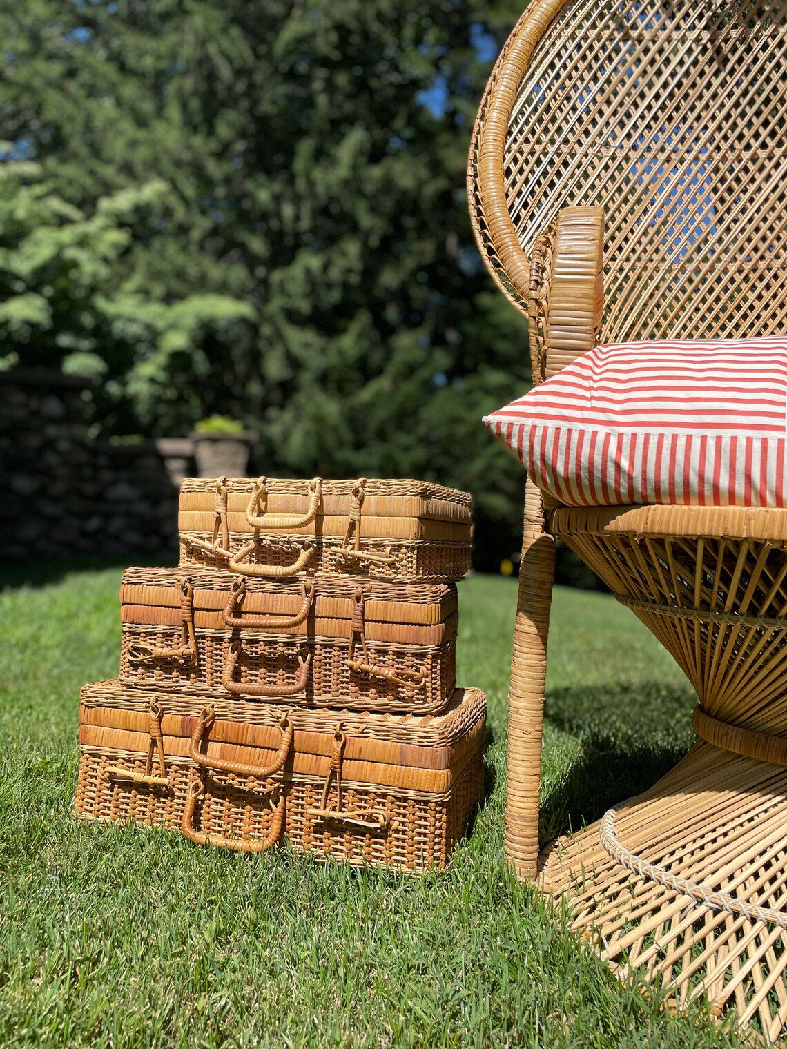 RENTAL FINAL PAYMENT Vintage Wicker Chair Rental Non Etsy