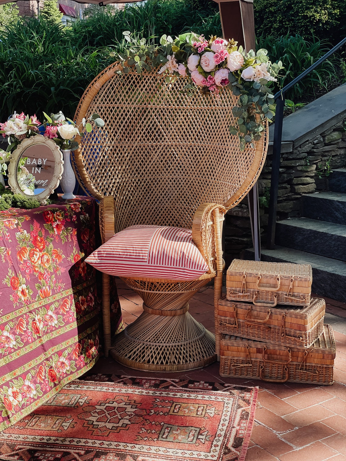 RENTAL FINAL PAYMENT Vintage Wicker Chair Rental Etsy