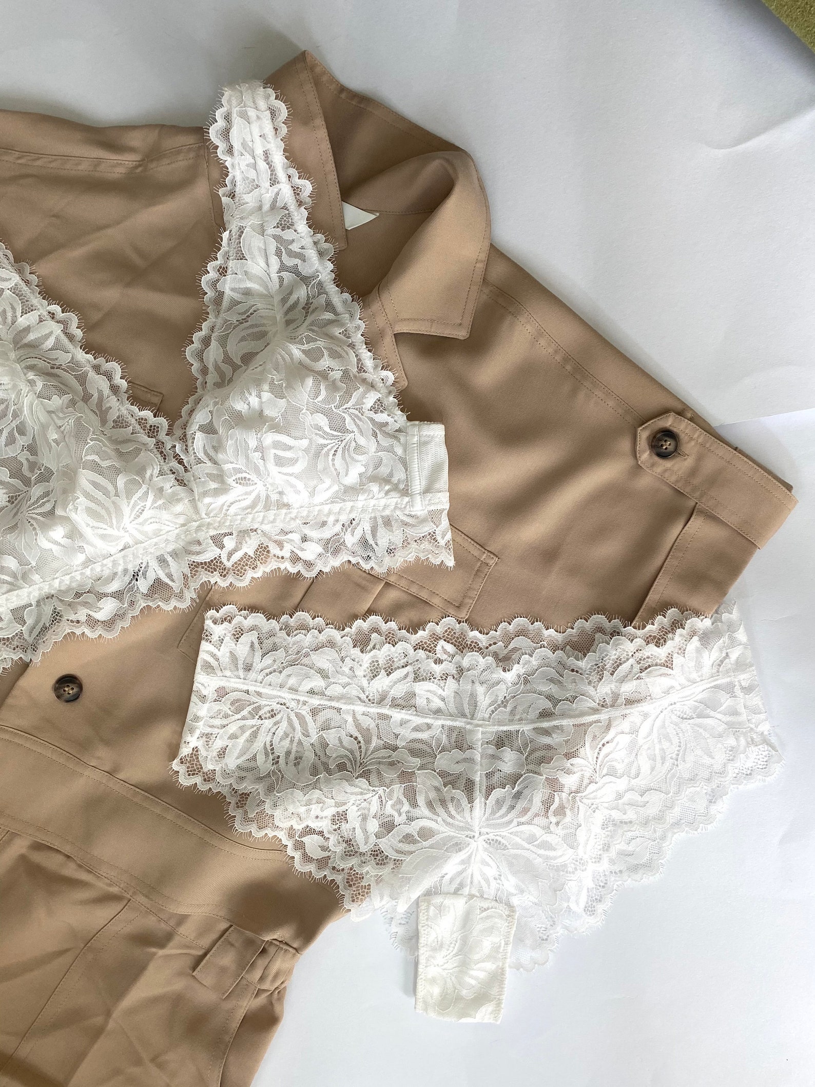 White Lingerie Set Adjustable Bralette Sexy Underwear White | Etsy