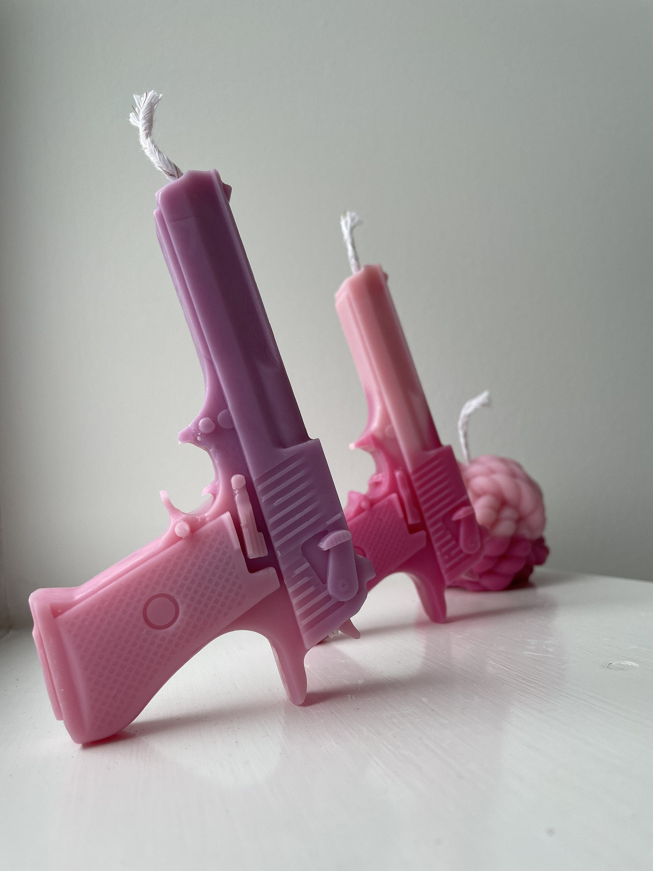 Gun Pistol Candles Home Decor Candle Soy Vegan scented Etsy