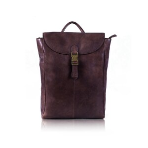 Backpack in Premium leather/Handmade/ Easy fit 13&quot;-14&quot; laptop