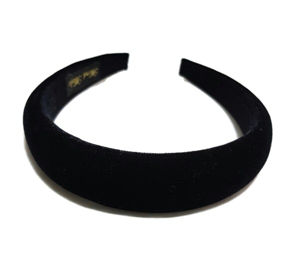 Thin Padded Black Velvet Headbands Women Hair Head Bands  display picture 3
