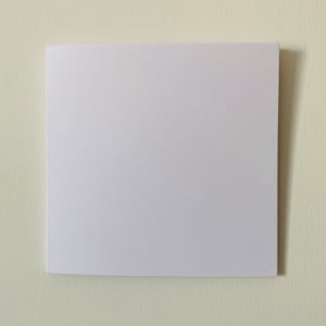 Puede incluir: Una tarjeta blanca en blanco, perfecta para escribir un mensaje o crear un proyecto artesanal.