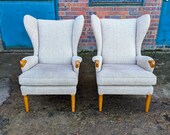 Pair of Mid Century Parker Knoll Wingback Armchairs