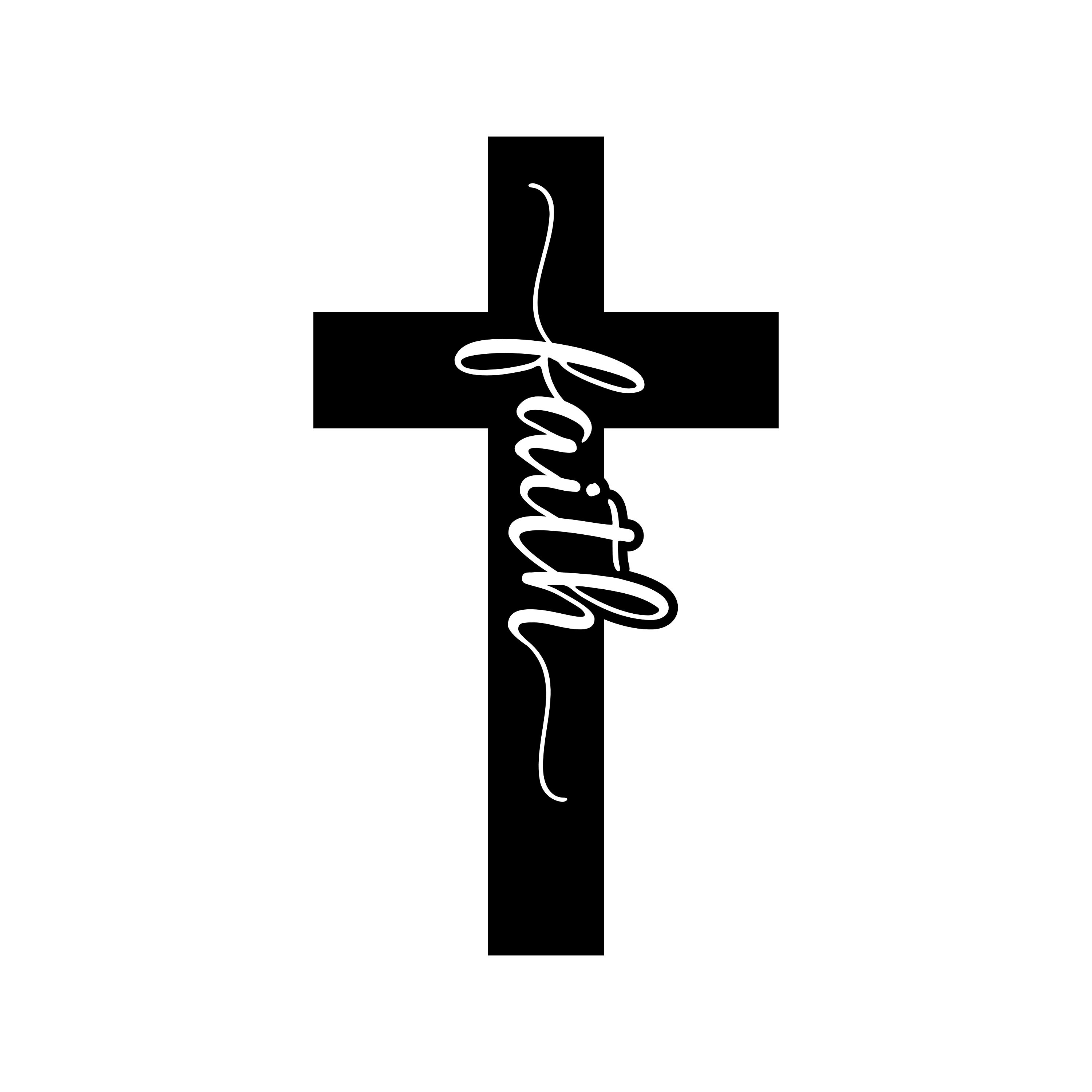 Faith Cross Car Decal Christian Car Decal Christian Etsy