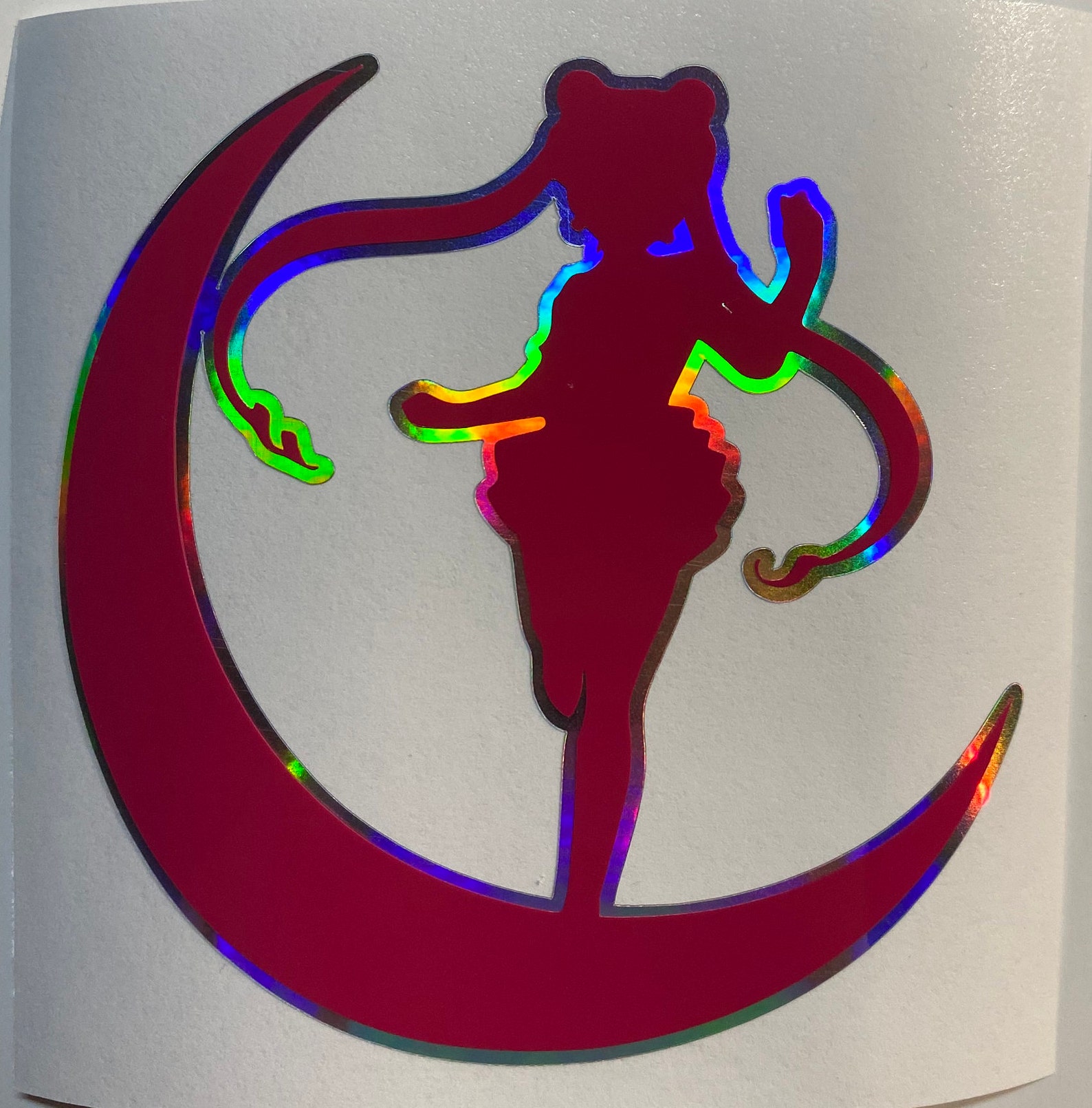 Sailor Moon Holographic Decal Anime Car Decal Car Decal Etsy