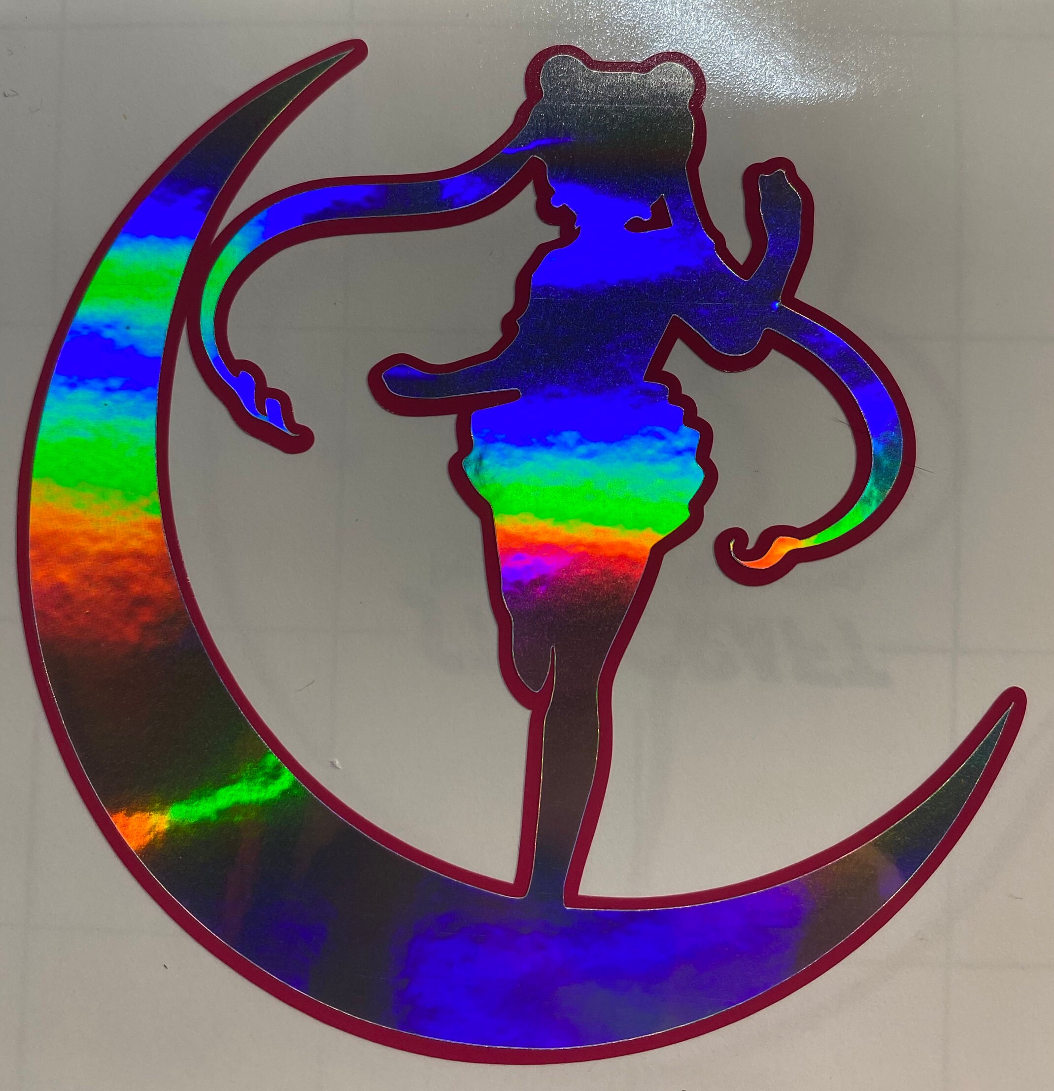 Sailor Moon Holographic Decal Anime Car Decal Car Decal Etsy