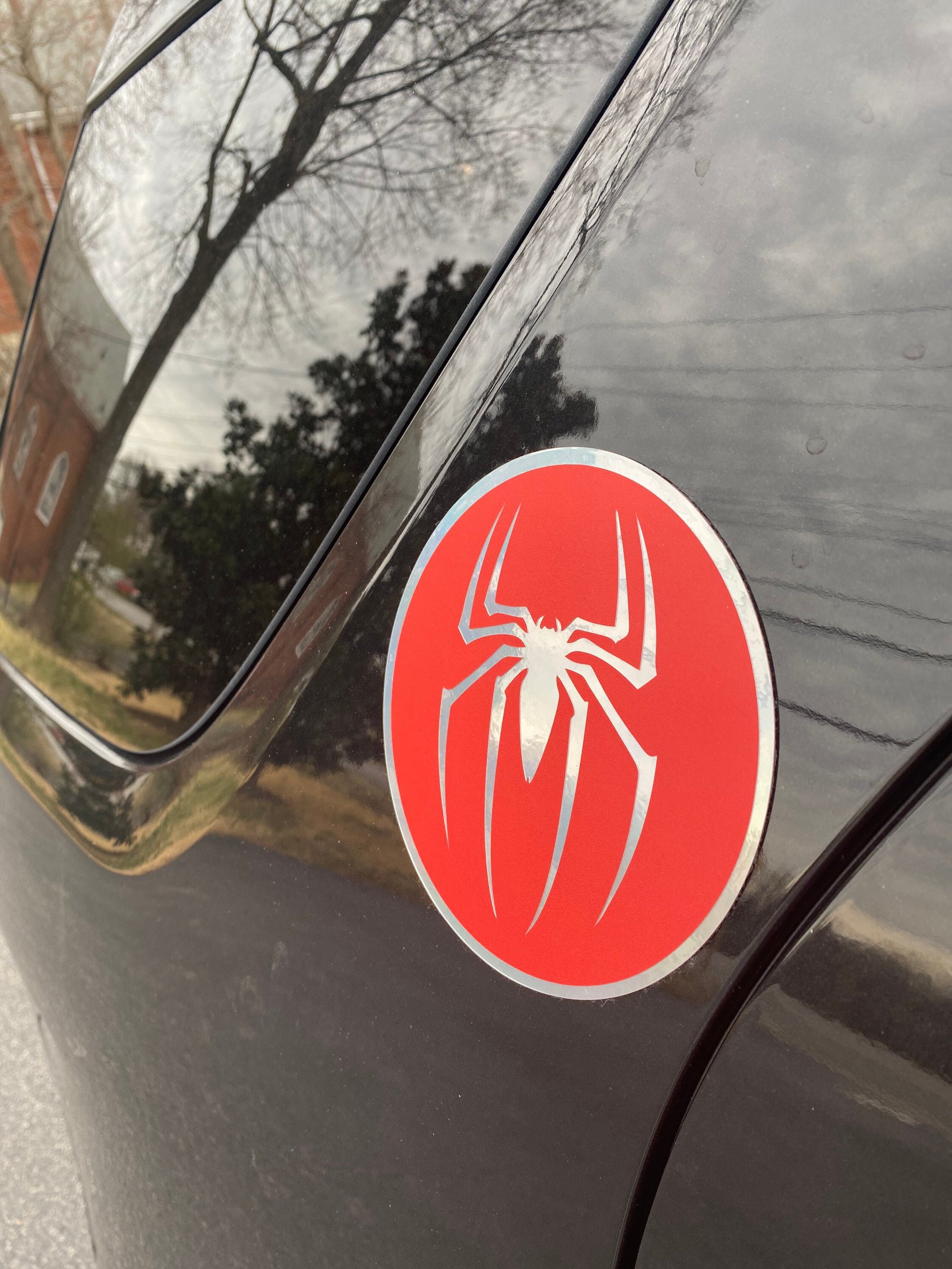 Spiderman Emblem Car SpiderMan Car Decal Etsy